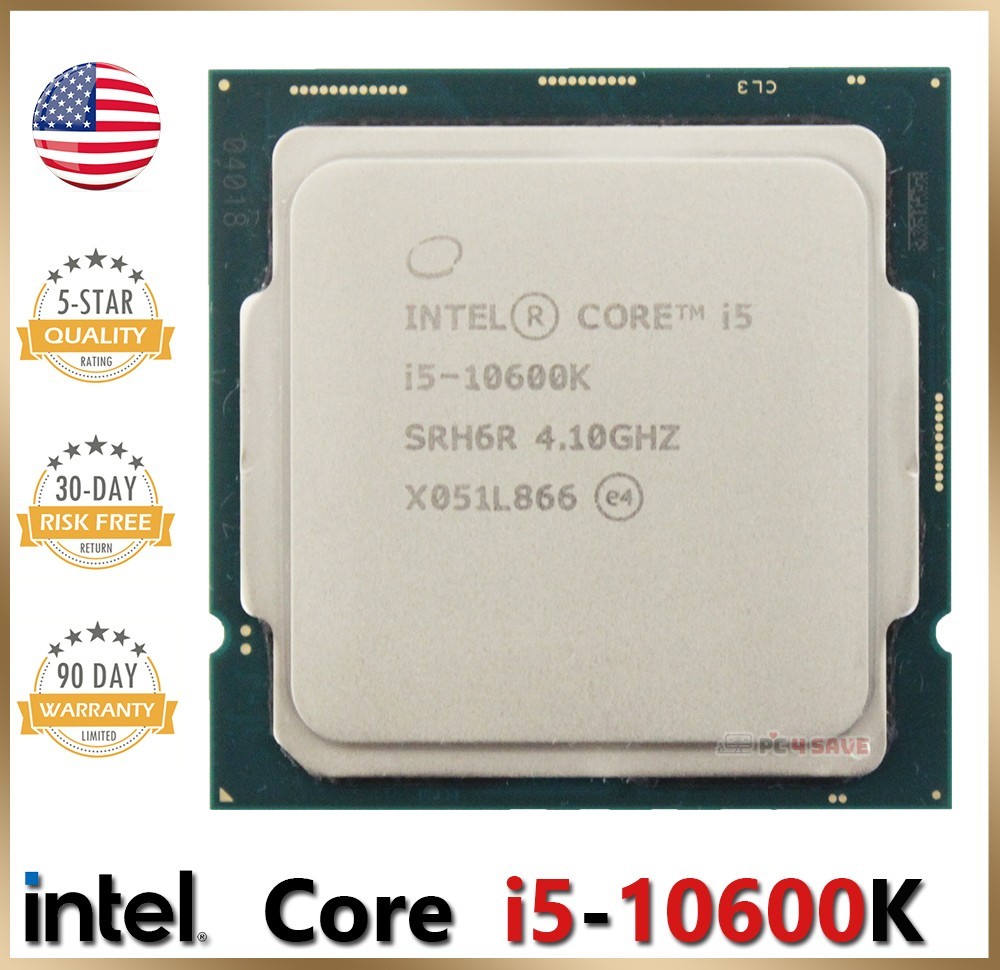 10th Gen Intel Core i5-10600K CPU SRH6R 4.10GHz 6-Core LGA1200 Desktop Processor