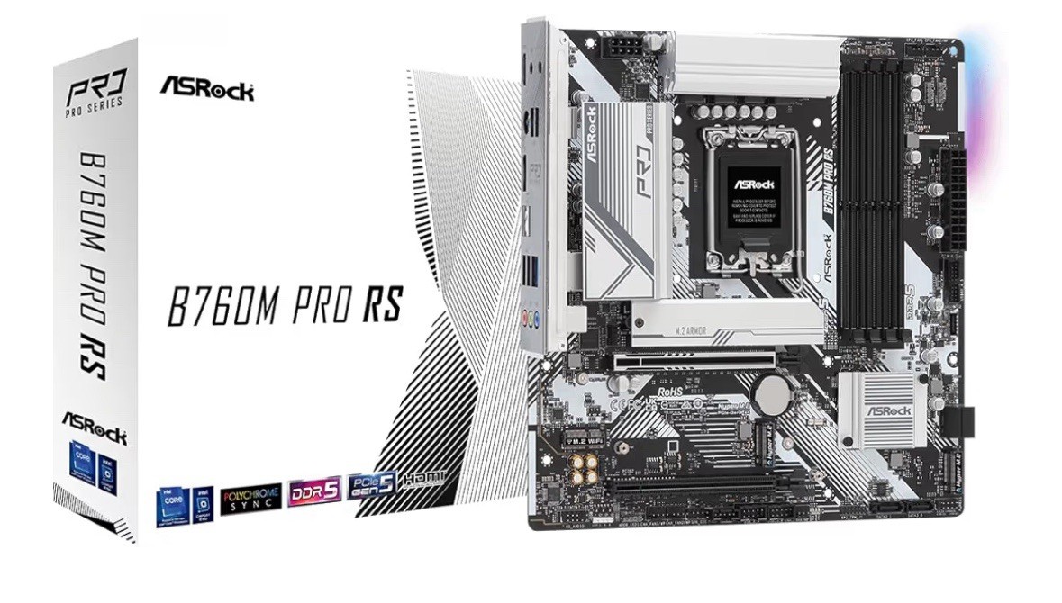 ASRock B760M Pro RS Motherboard DDR5 7200MHz