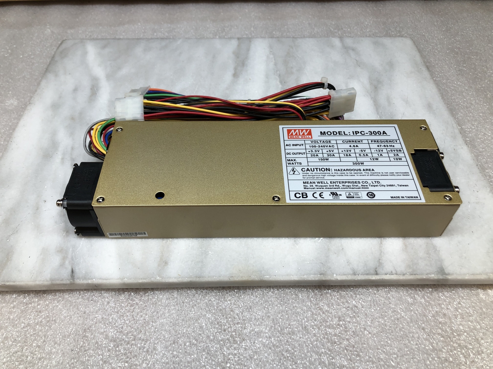 Mean Well IPC-300A 300W Industrial ATX 12V/P4 PC Power Supply 1U