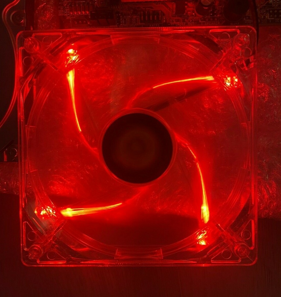 4x Lot ThermalTake Rosewell TT-1225 Red LED 120mm Quiet PC Fan 3pin 12V 0.18A
