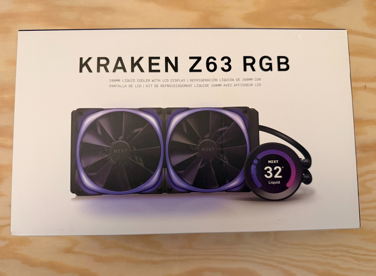 WHITE NZXT Kraken Z63 280mm Liquid Cooler with LCD Display