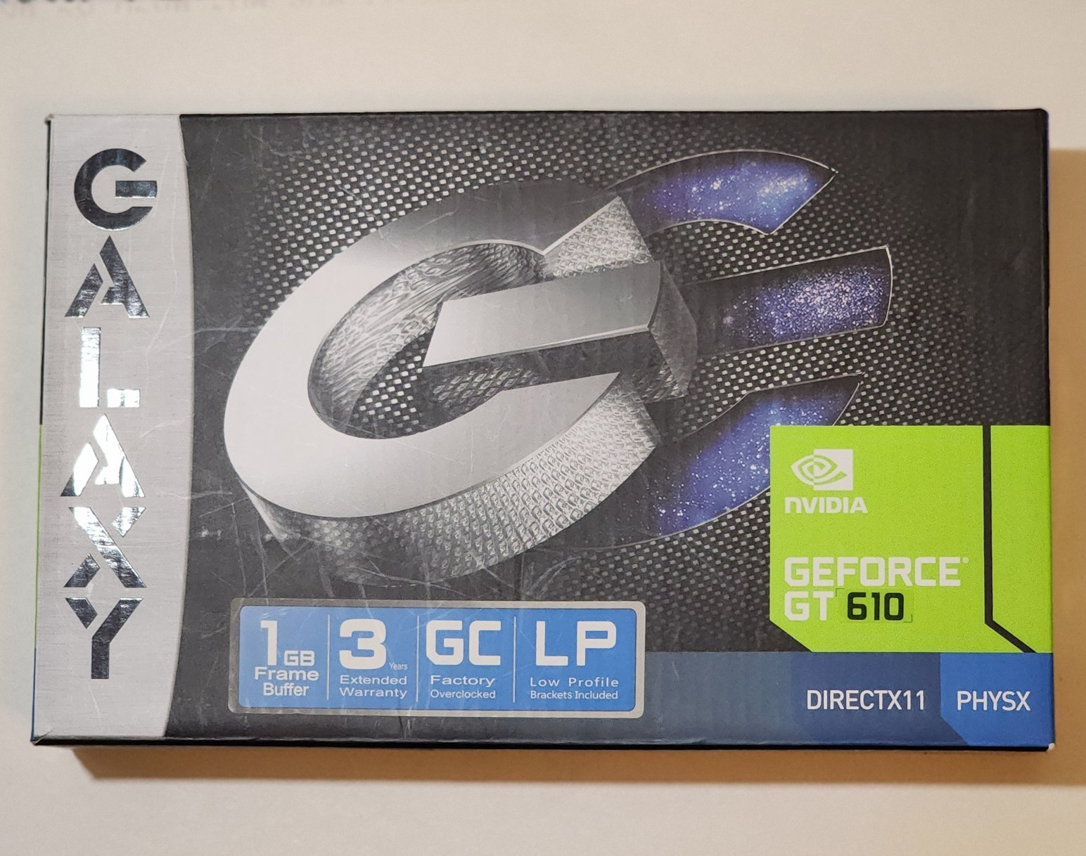 Galaxy NVIDIA GeForce GT 610 1GB DDR3 Low Profile HDMI Factory OC PCIe 2.0