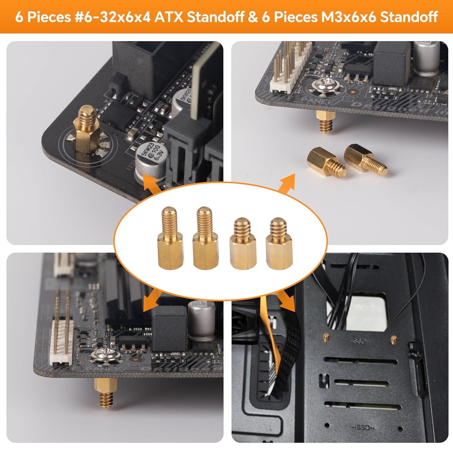23Sizes Pcie Nvme M.2 Screws Standoff Nut ATX SSD Mounting Screw Kit for Motherb