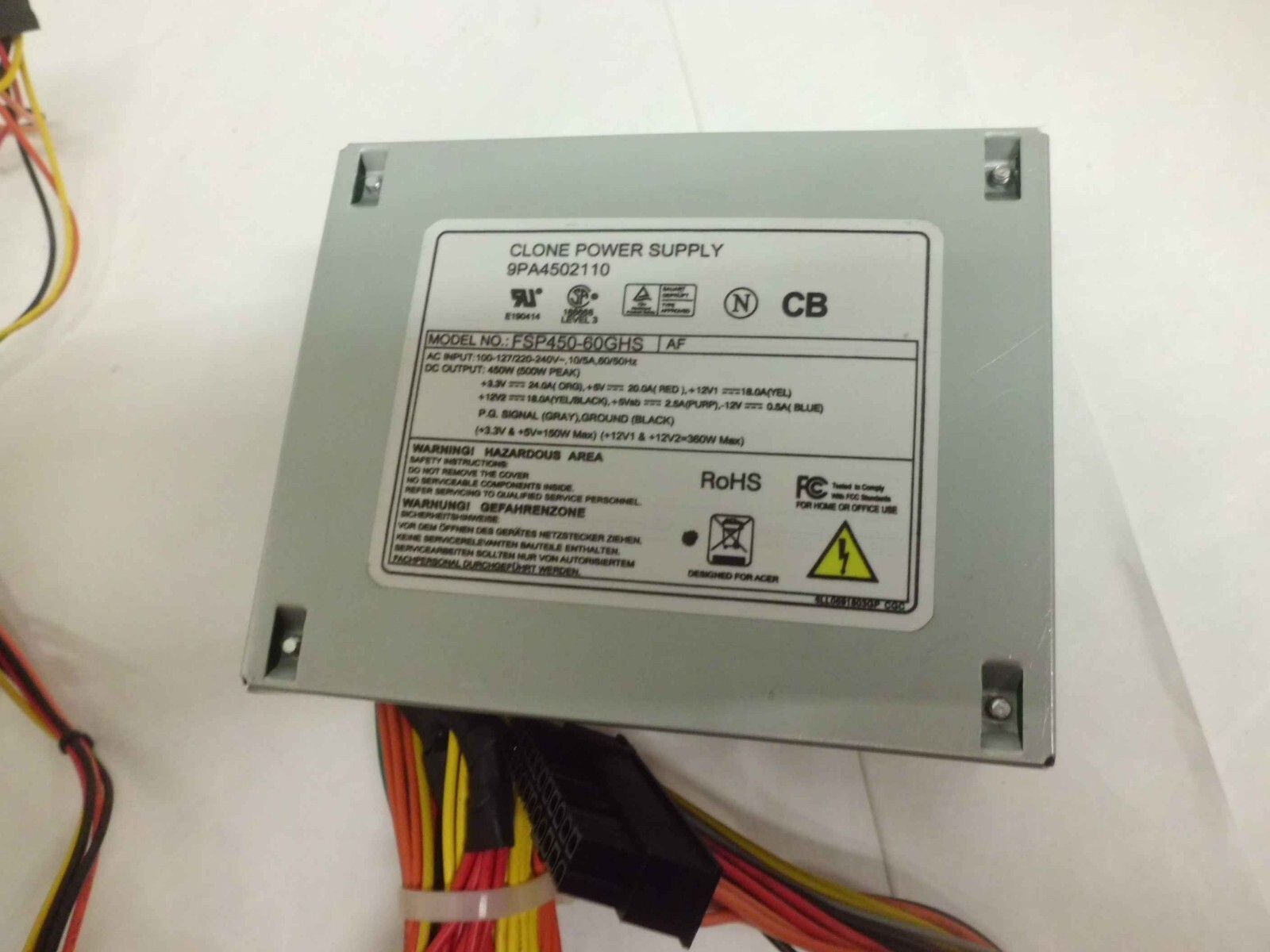 FSP450-60GHS 9PA4502110 clone power supply, 30 days return