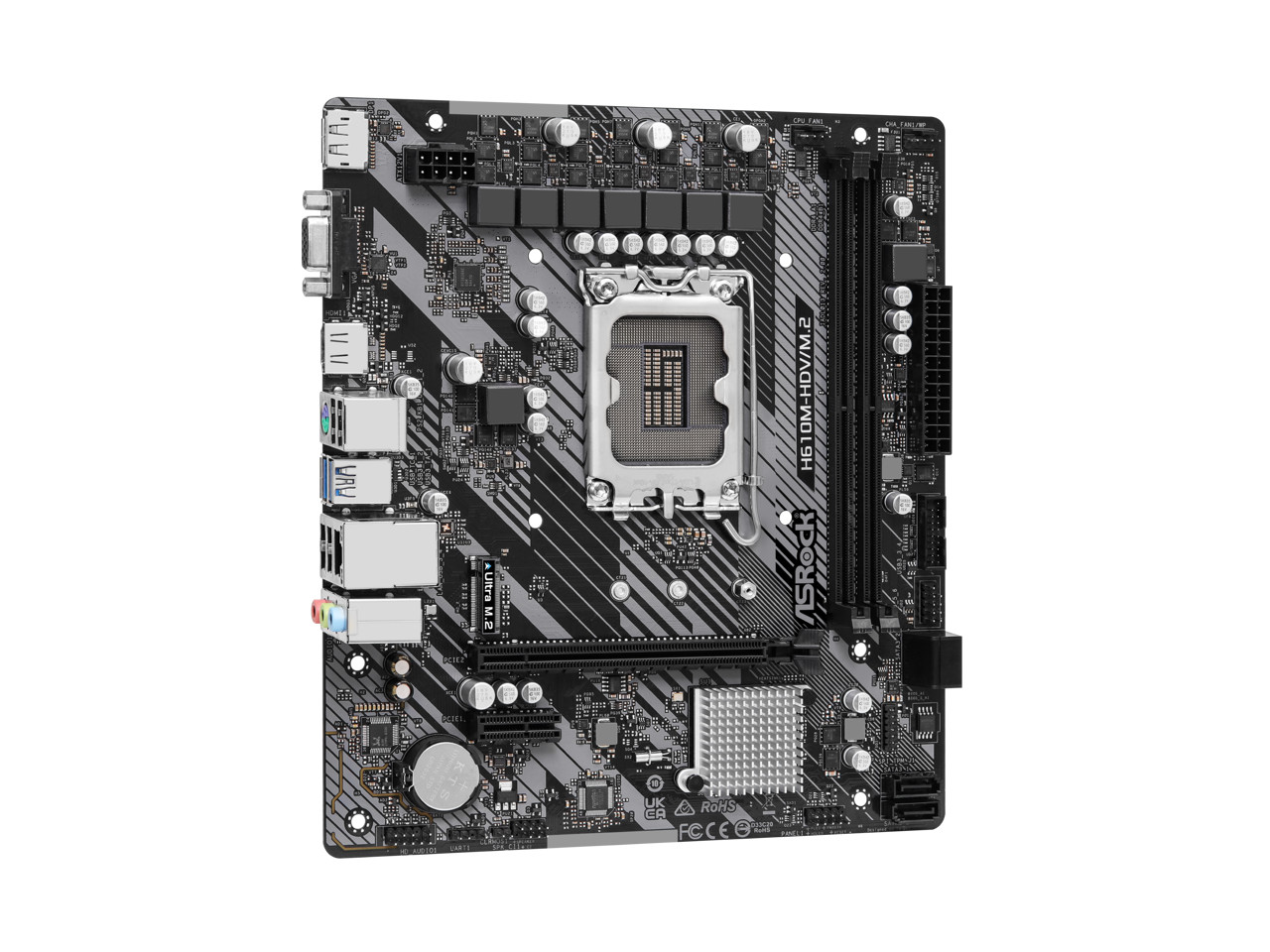 ASRock Intel H610 LGA 1700 Micro ATX DDR4 Motherboard