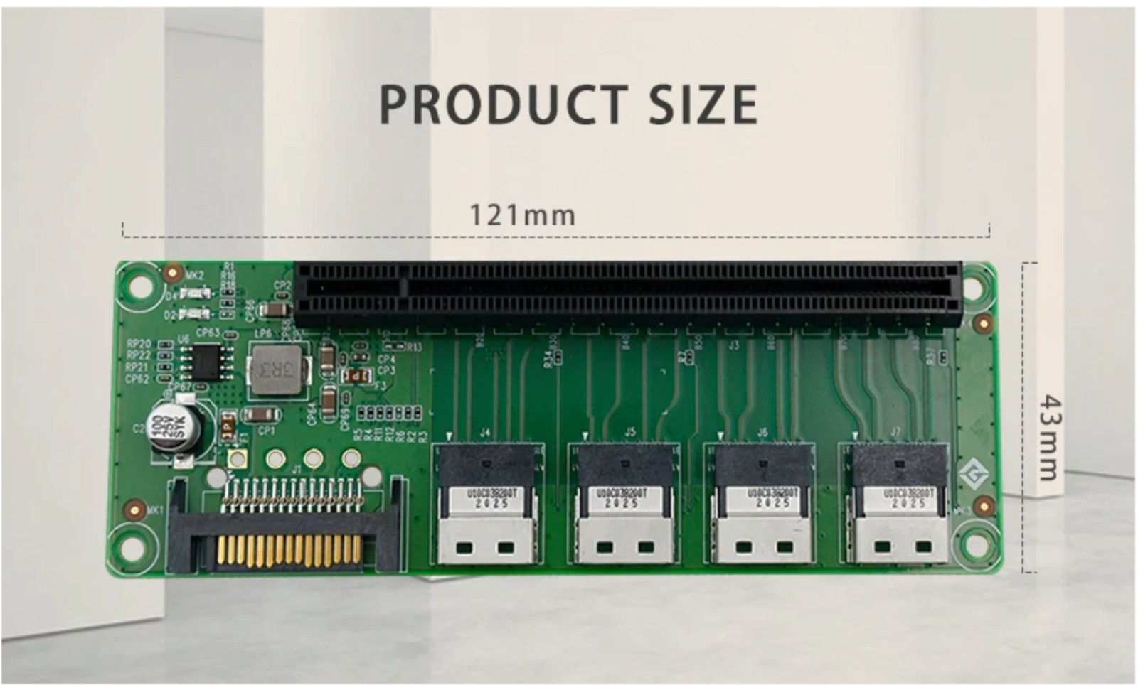 New 4-Port SFF-8654 to PCIe x16 Slot Adapter card