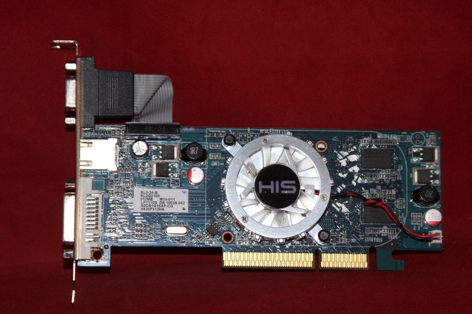 HIS ATI Radeon HD 4350 512MB 64BIT DDR3, AGP Graphics Card. (H435F512HA)