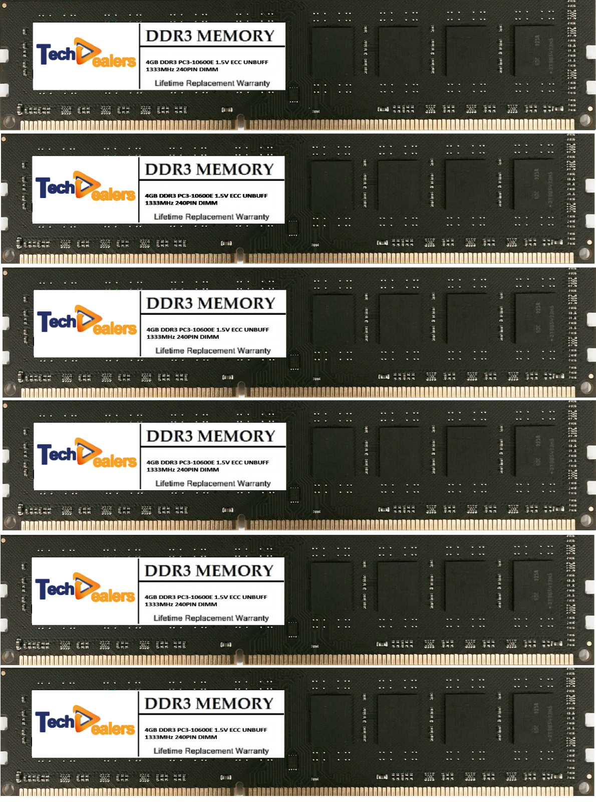 24GB (6 X4GB) DDR3 PC3-10600 ECC UNBUFFERED MEMORY FOR DELL PRECISION T3500