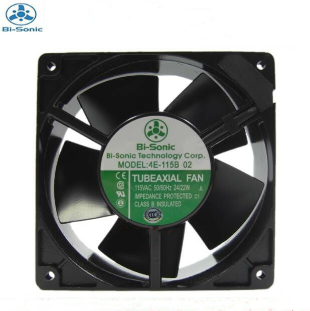 Bi-sonic 4E-115B 02 axial fan 115VAC 120*120*38mm 24W/22W Cabinet Cooling fan