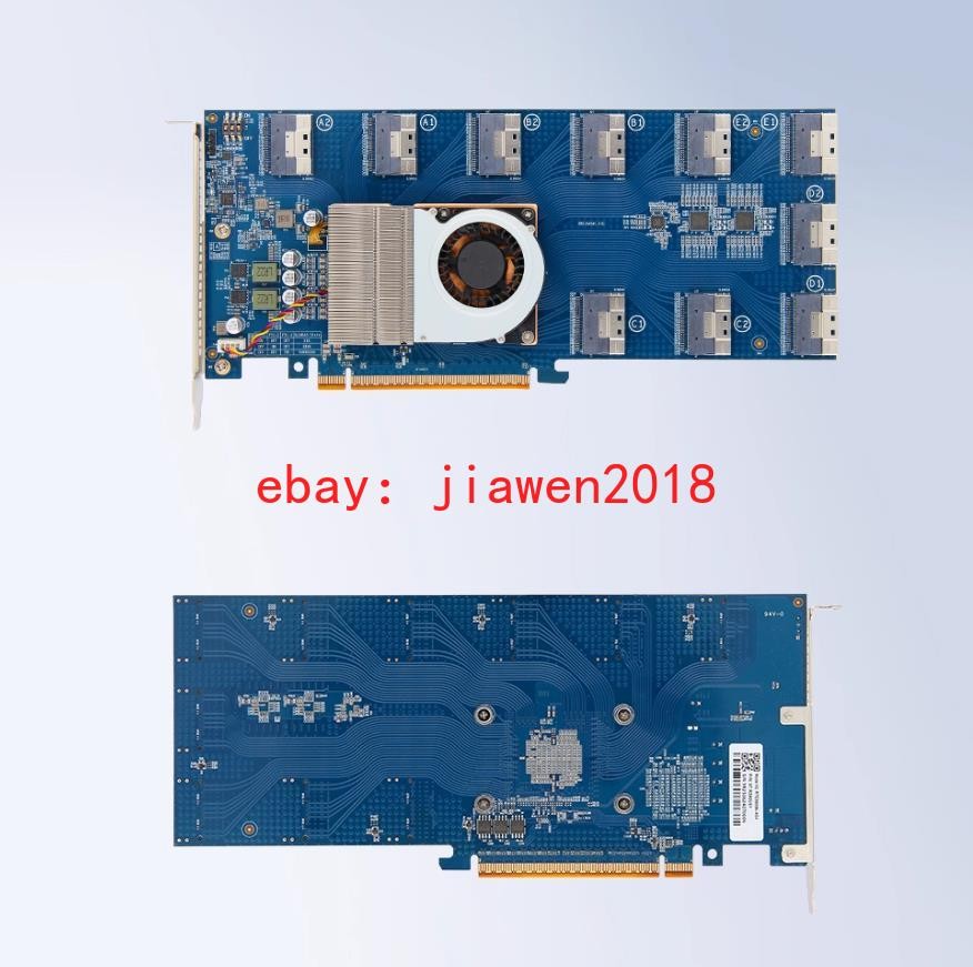 PLX88096 Expansion Card PCIe 4.0 TO 10*SFF-8654 5 *PCI-E 16X 10* PCIE 8X