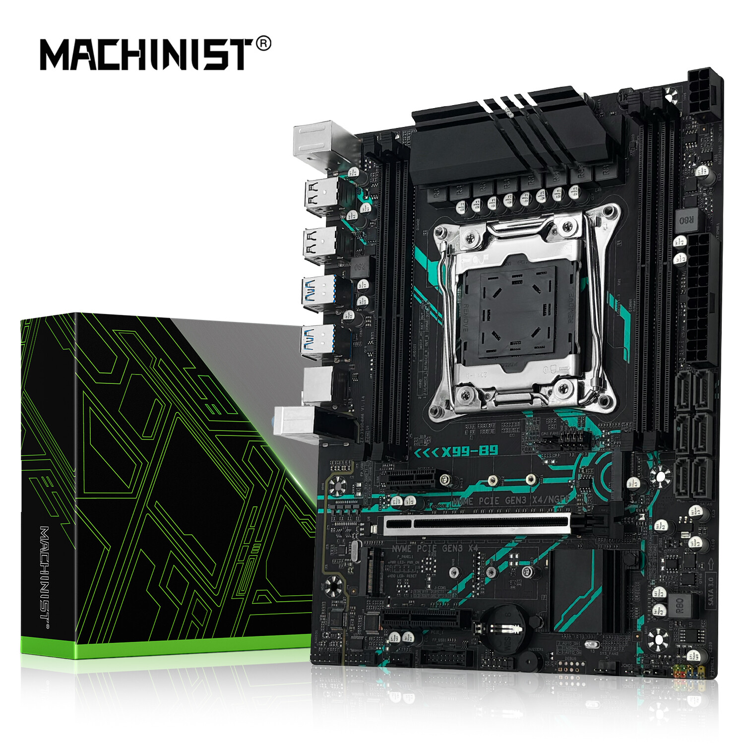 X99 B9 Motherboard LGA 2011-3 MATX Support M.2 USB 3.0 4x DDR4 SATA 3.0 PS/2