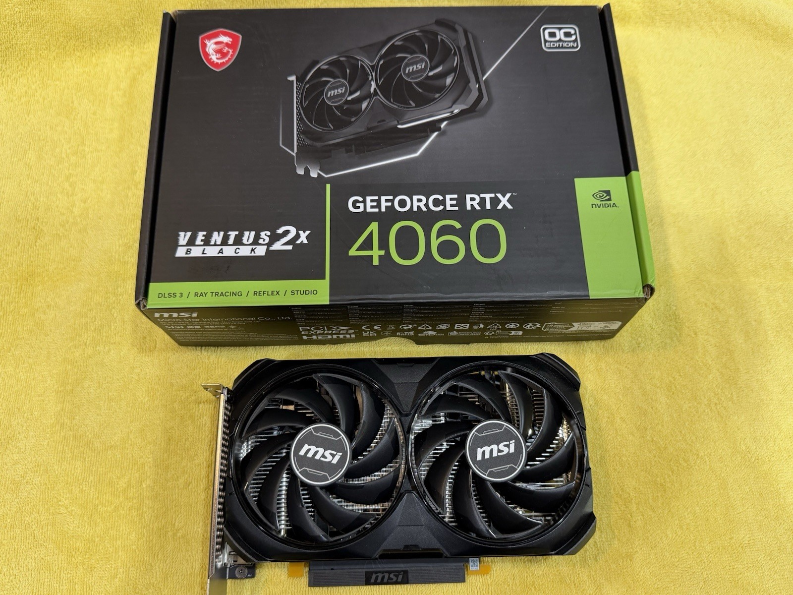 MSI Nvidia GeForce RTX 4060 VENTUS 2X BLACK 8G OC Graphic Card