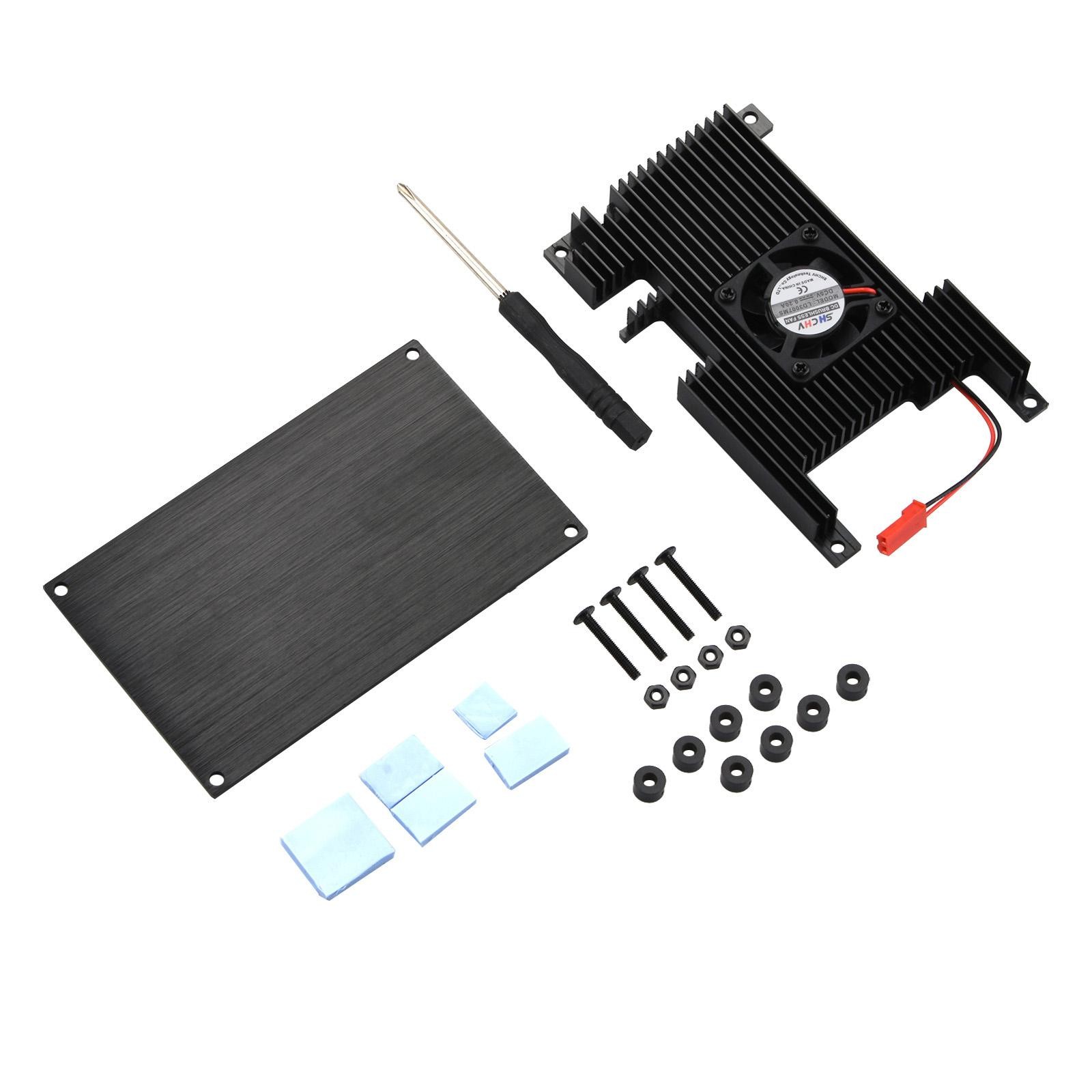 Aluminum Cover Case Base Active Passive Cooling Heatsink Kit for Orange Pi 5 5B
