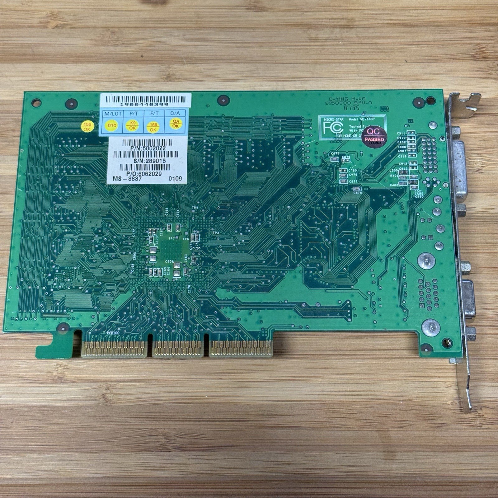 Micro-Star MS-8837 NVIDIA GeForce2 MX400 64MB Universal AGP VGA Graphics Card