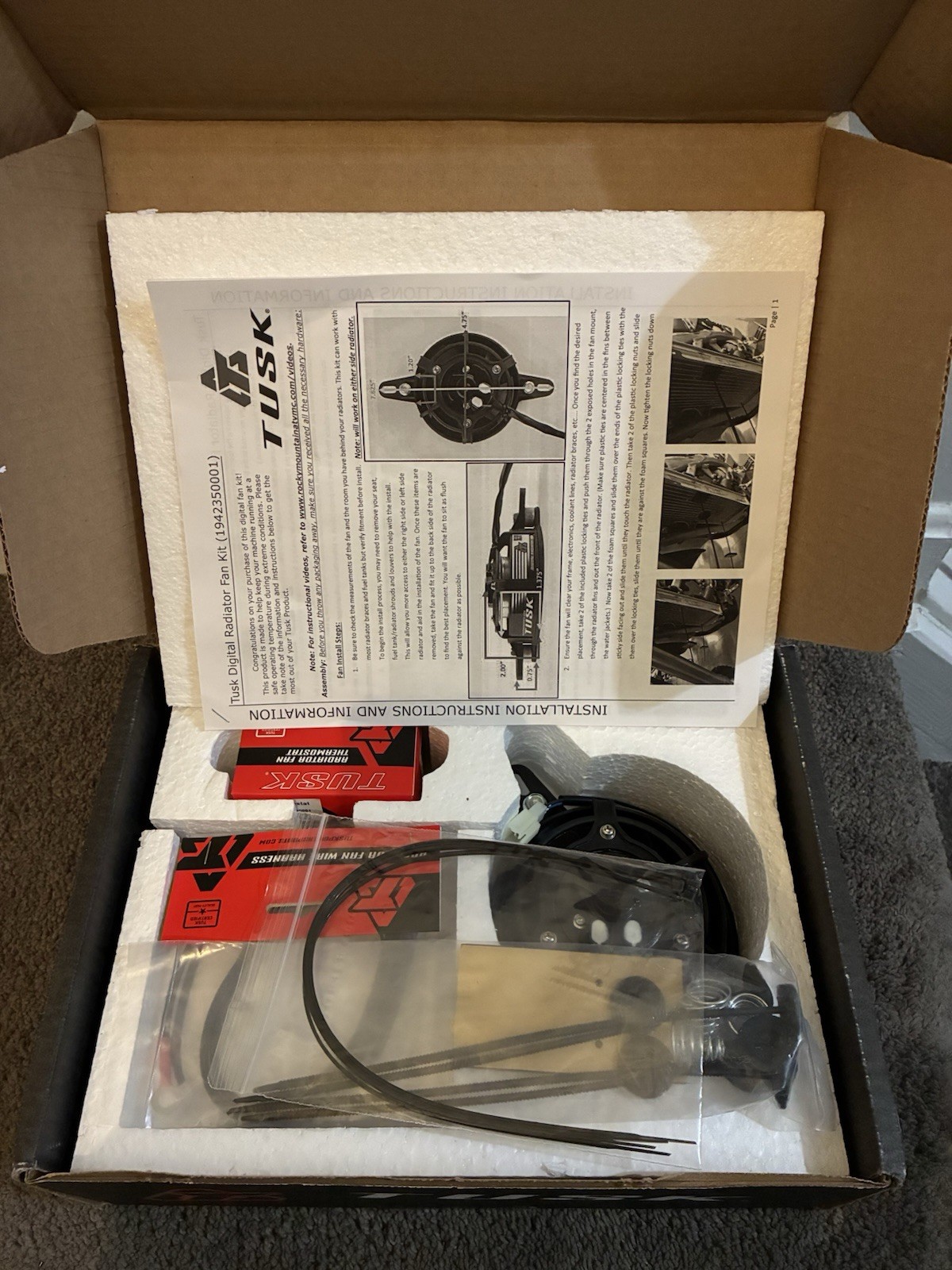 Tusk Digital Radiator Fan Kit Universal 194-235-0001