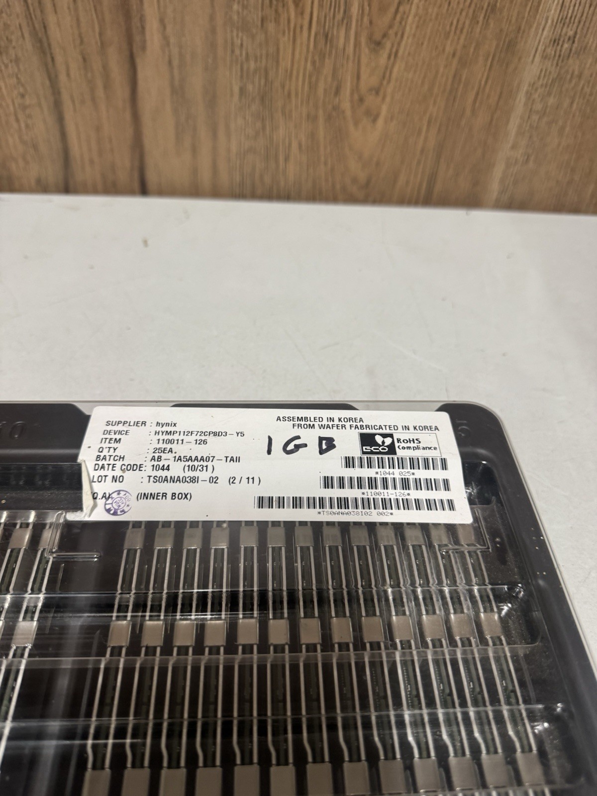 Lot of 25 Hynix 1GB PC2-5300F DDR2 ECC Registered Server RAM HYMP112F72CP8D3