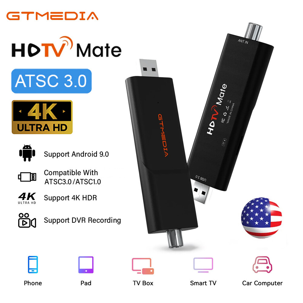 GTMEDIA ATSC 3.0/1.0 NextGen TV Tuner Stick DVR over-the-air 4K OTA Signal Meter