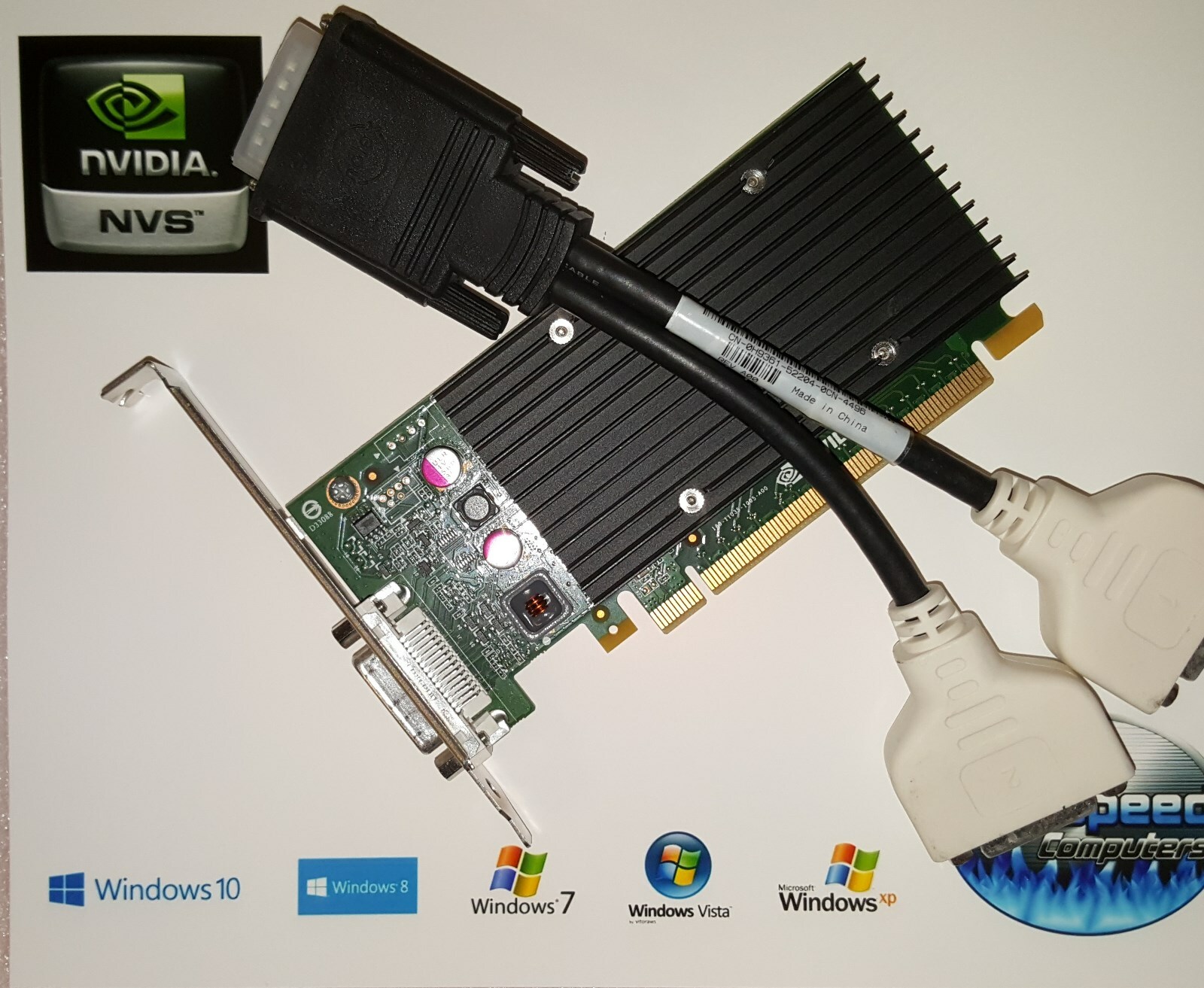 HP Z210 z240t z400 z420 z600 z620 z800 z820 Dual DVI Display Video Graphics Card