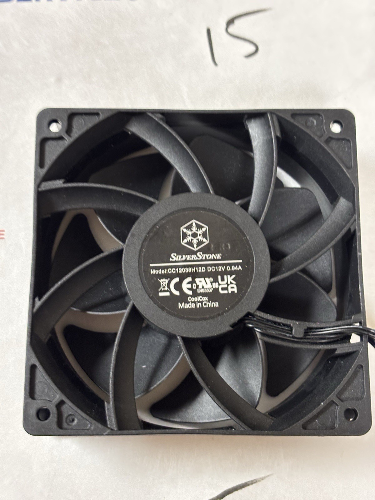 Silverstone 120mm PWM Black Server Fan, Anti Vibration Pads 1200 rpm CC12032H12D