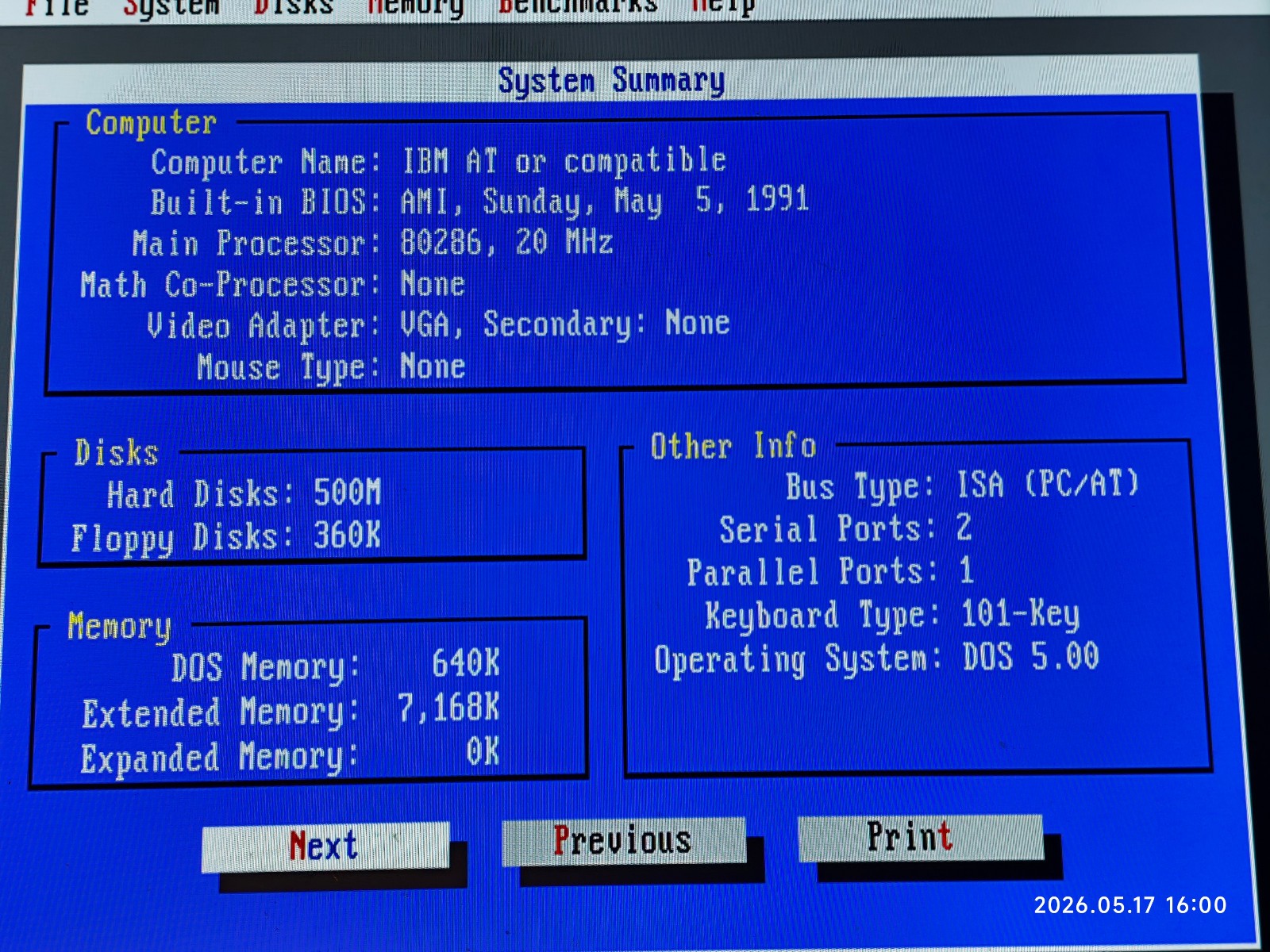 TOP 286 VLSI SCAMP Motherboard Biostar MB-1220/25VE w Harris 20 Mhz + 8 MB RAM
