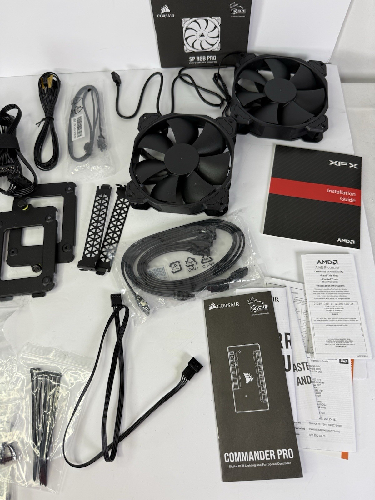 ASUS B550-F Socket AM4 AMD Motherboard – Parts, Cords, Fans, Manual READ
