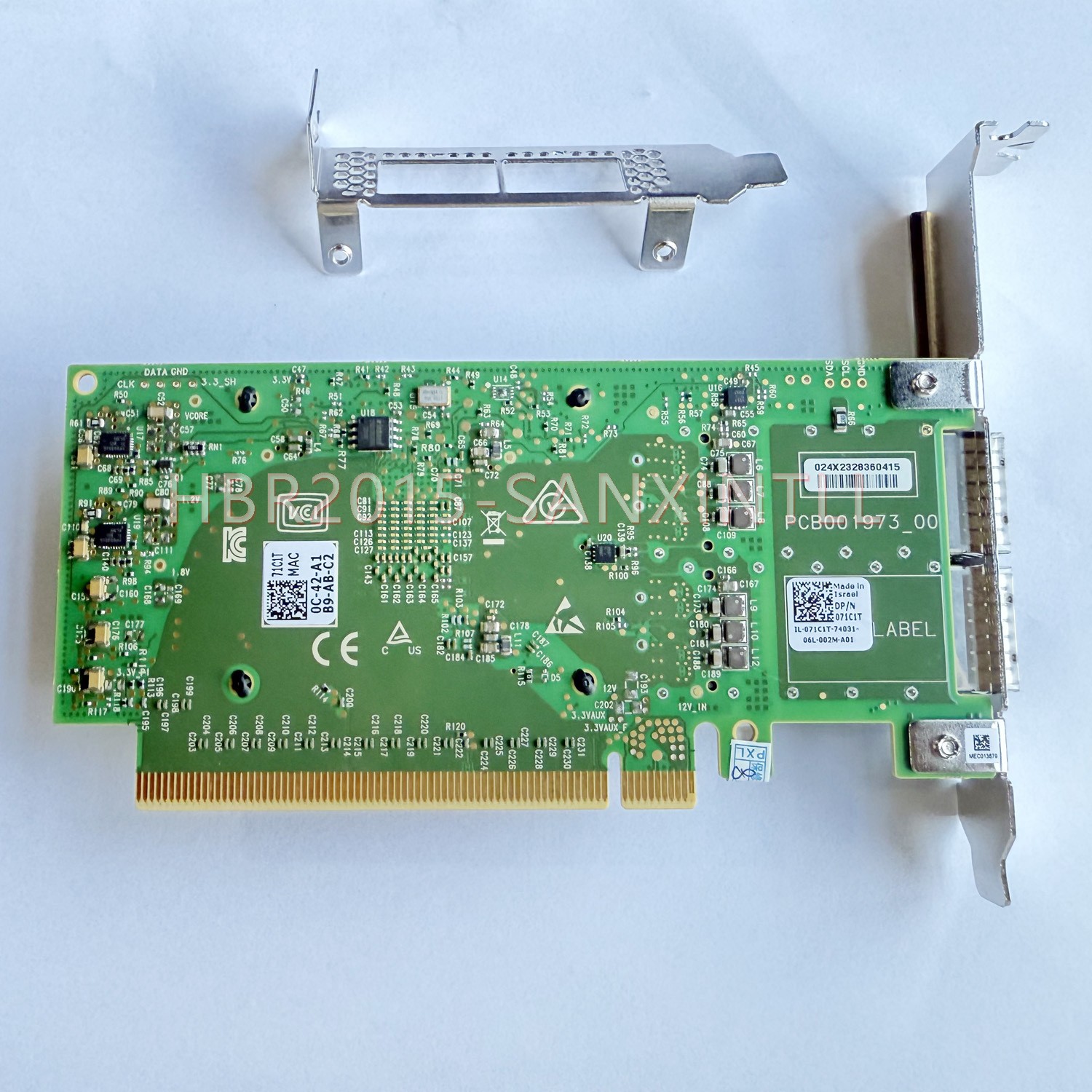 Dell Mellanox MCX516A-CDAT 9FTMY 71C1T 100GbE Dual Port QSFP28 Network Adapter