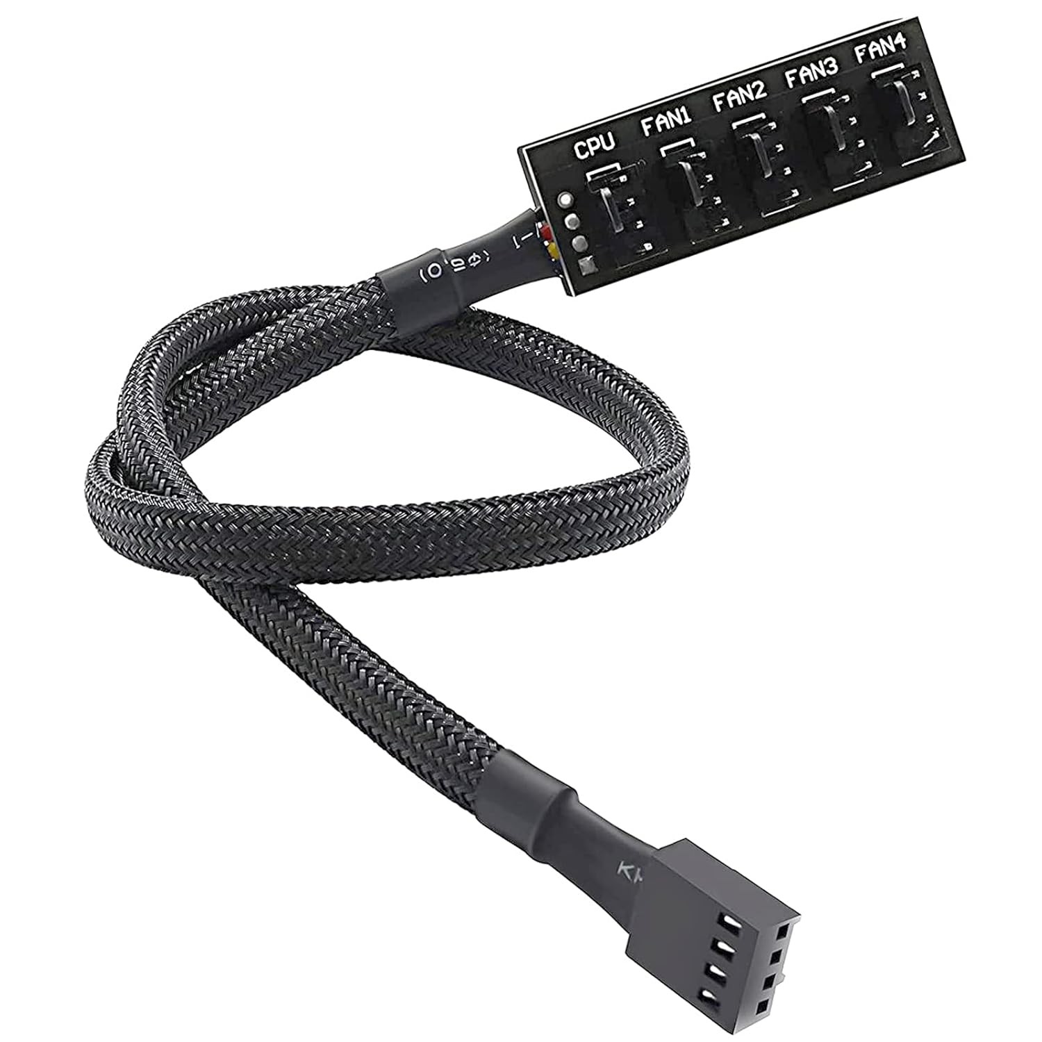 PWM Fan Hub, PC CPU Cooling 4 PIN/3PIN Power Fan Extension Cable Hub Splitter