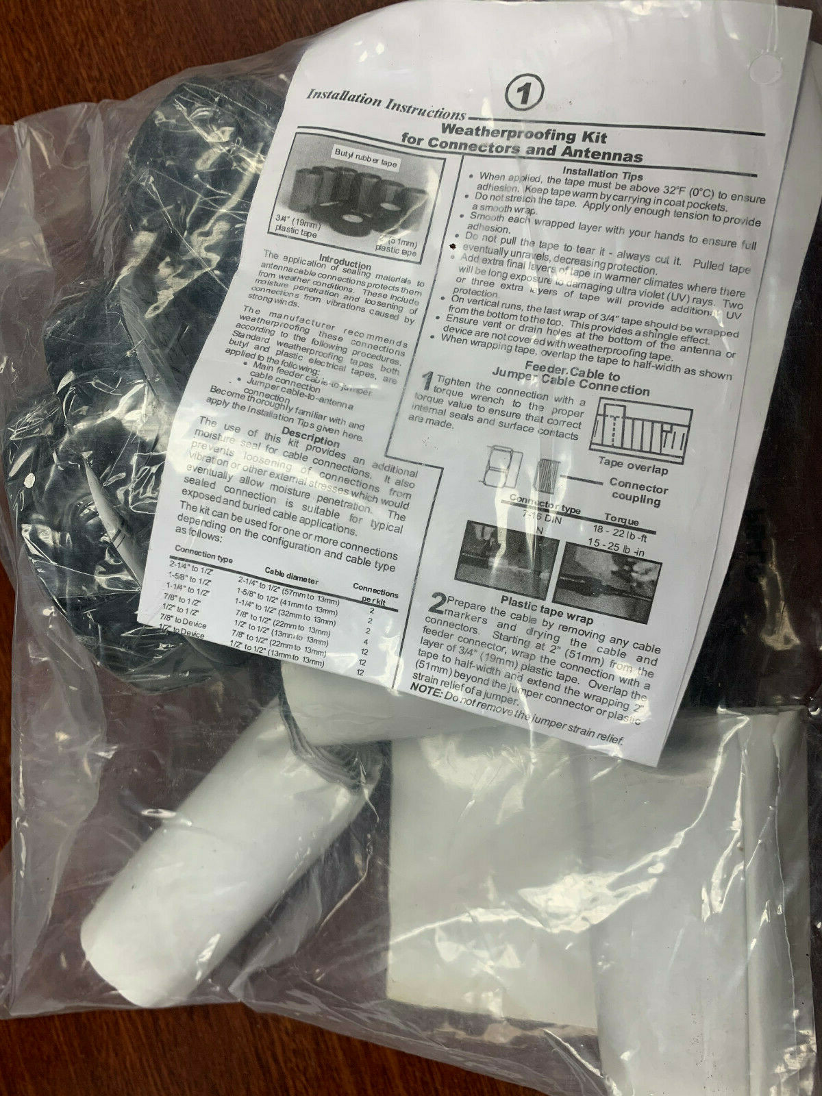 WPFG-1 RADIO FREQUECNY SYSTEMS UNIVERSAL WEATHER SEALING KIT
