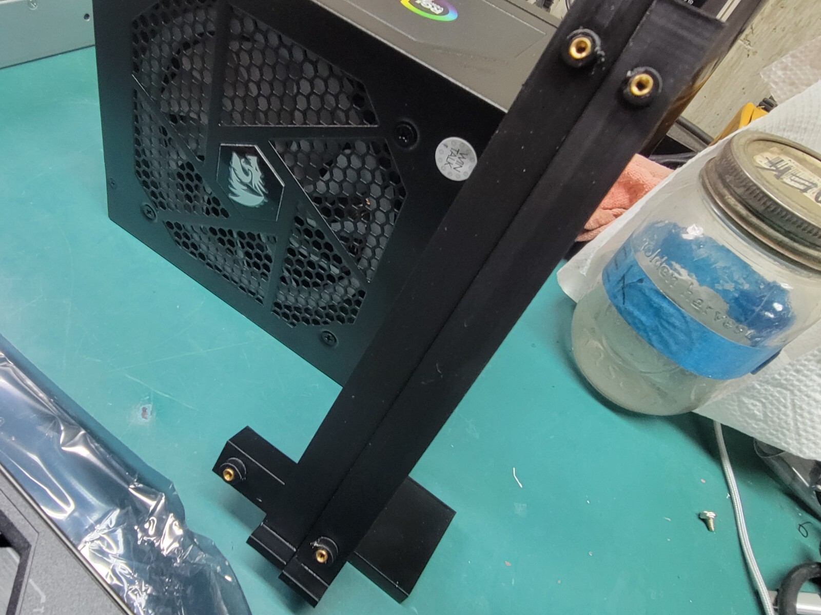 CPU + GPU Motherboard Frame Bench Holder Support Mining Miner RIG Crypto Mine