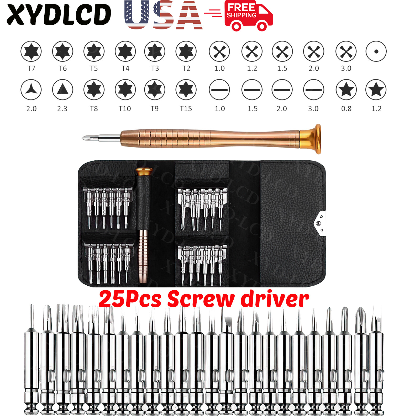 New 25 in 1 Small Mini Repair Precision Screwdriver Torx Tool Kit Set Phones Fix