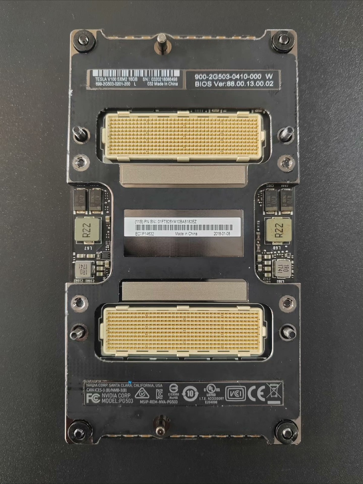 NVIDIA TESLA V100 SXM2 16GB GPU 699-2G503-0202-200 GV100-895-A1 Graphics Card