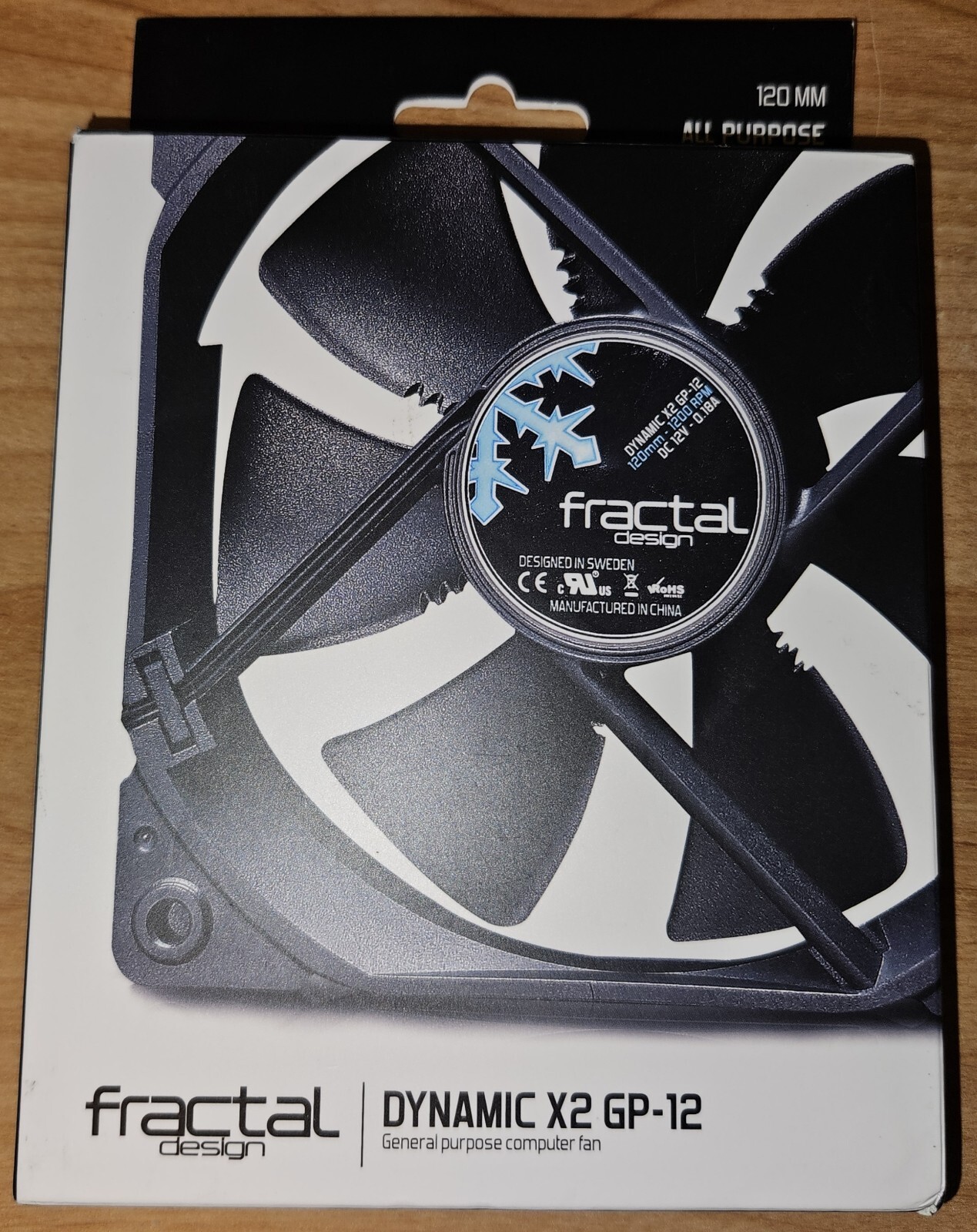 Fractal Design Dynamic X2 GP-12 120mm Case Fans 3 Pin 1200 Rpm Black