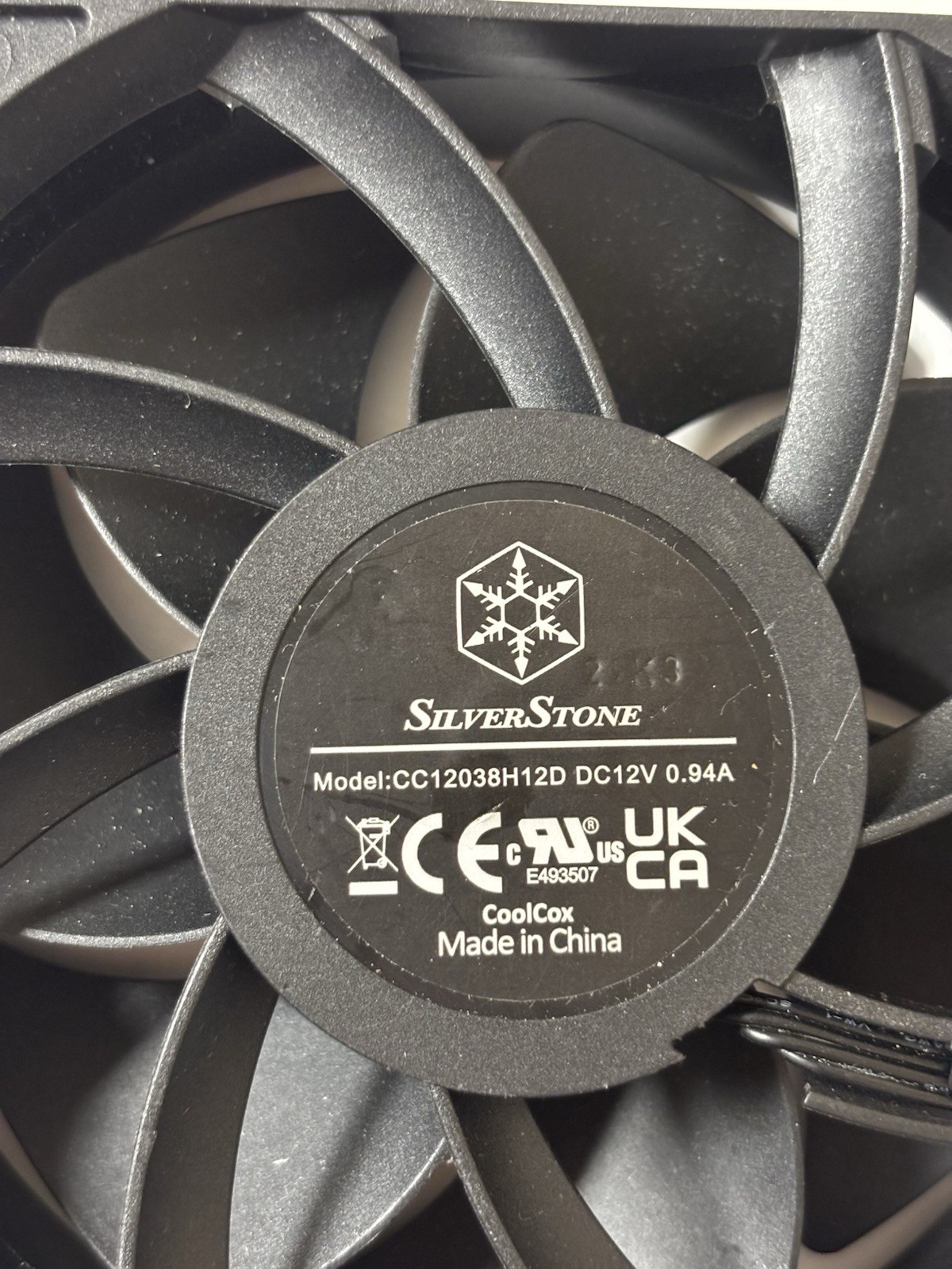 Silverstone 120mm PWM Black Server Fan, Anti Vibration Pads 1200 rpm CC12032H12D