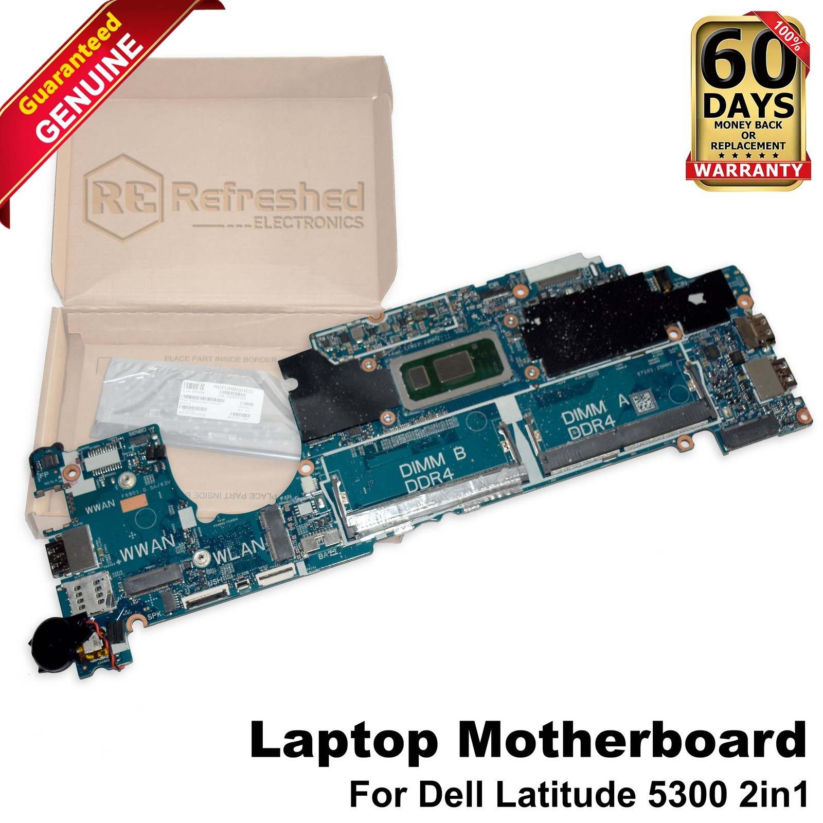 Dell Latitude 5300 2in1 Motherboard I7-8665U 1.9GHz Thunderbolt 3 18717-1 5PW9V