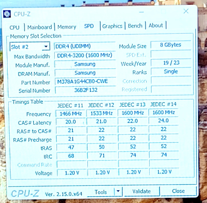 M378A1G44AB0-CWE Samsung 8GB PC4-25600 DDR4-3200MHz non-ECC 288-Pin UDIMM RAM
