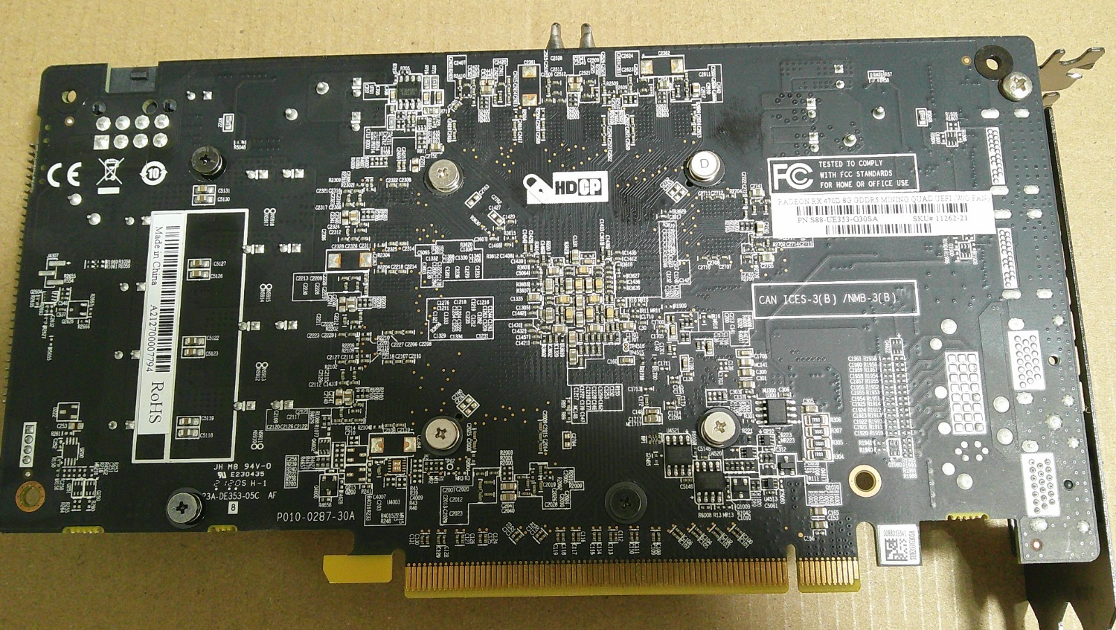 AMD Radeon RX 470D 8GB Mining Card Quad UEFI Passive Cooling (w/o Fan)