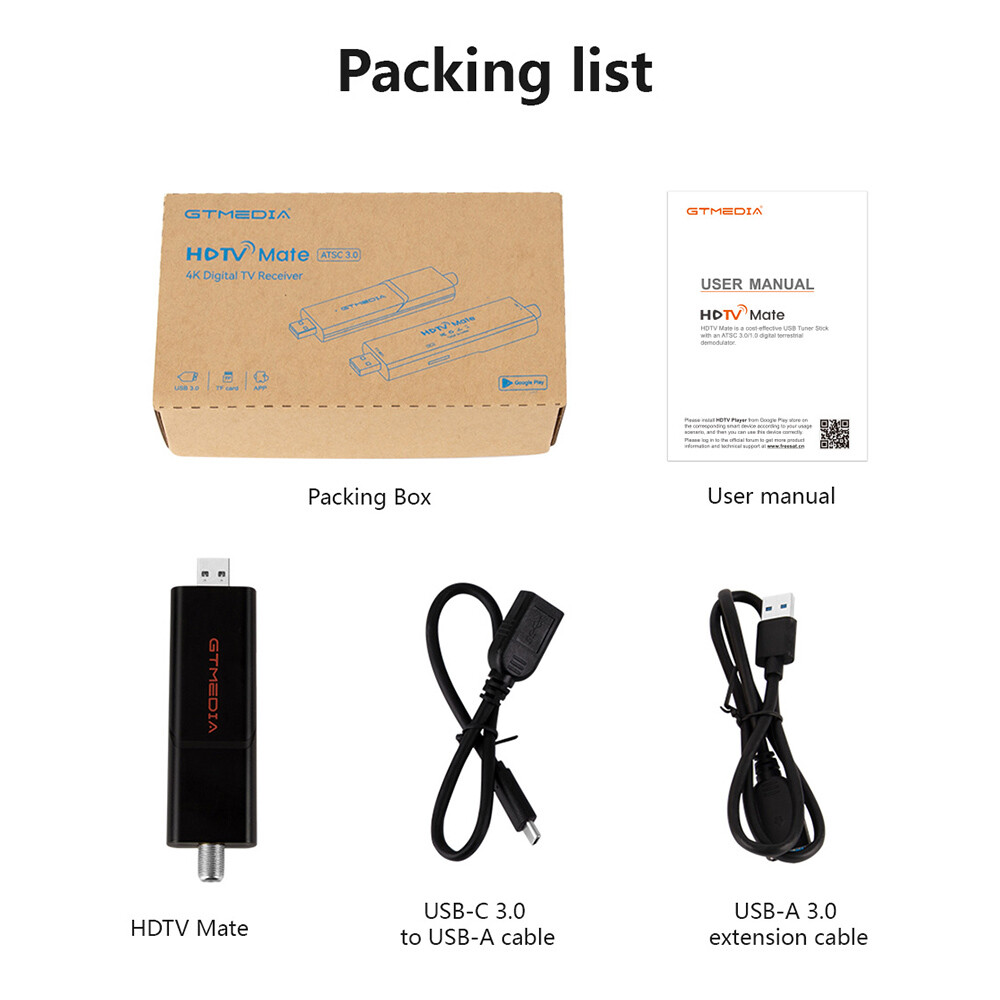 Digital ATSC 3.0 TV Tuner Newest Terrestrial TV Receiver Finder For Android 9.0
