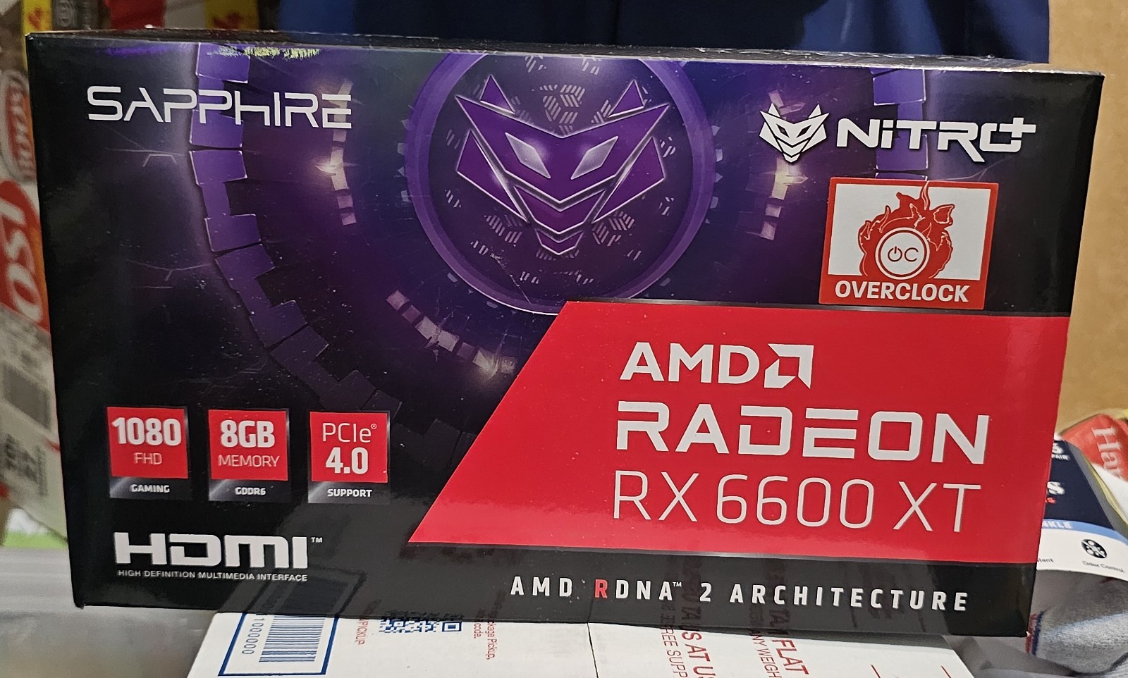 AMD Sapphire Radeon RX 6600 XT NITRO * * BOX ONLY * * GPU NOT INCLUDED