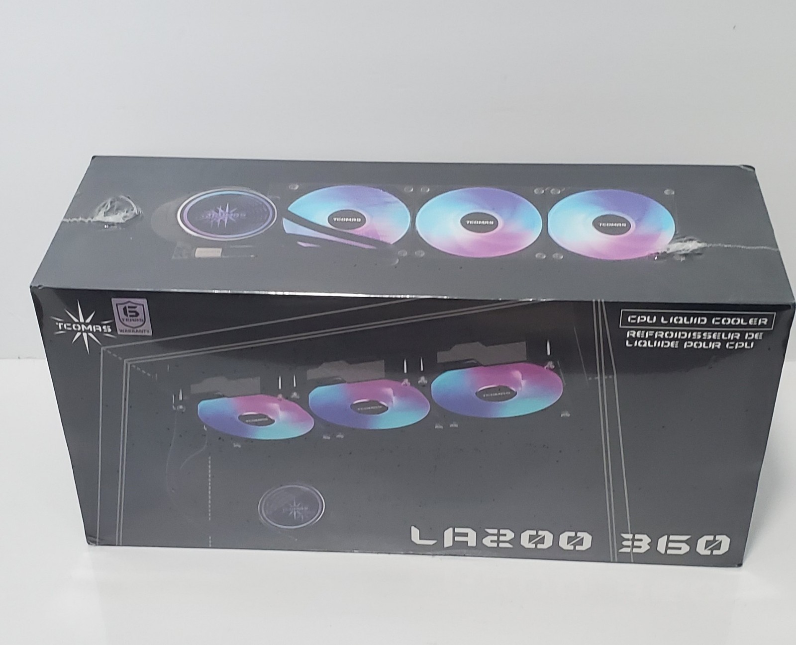Tcomas La200 360 Liquid Aio Cpu Cooler W / RGB Lighting, Black New Sealed