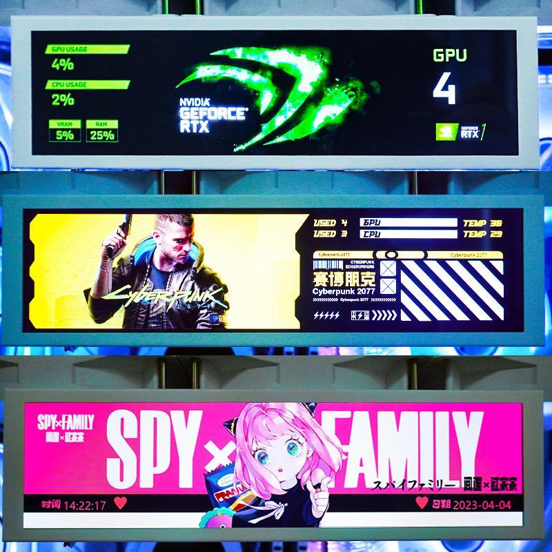 8.8 Inch Ips Type C Secondary Screen Usb-c Interface Computer Monitoring Cpu Gpu
