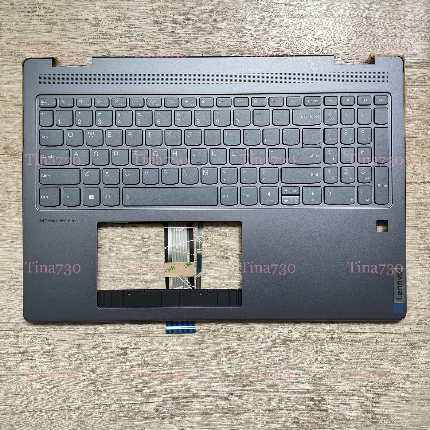 New 5CB1L31865 For Lenovo Yoga 7 16IRL8 Type 82YN Palmrest Keyboard Cover Gray