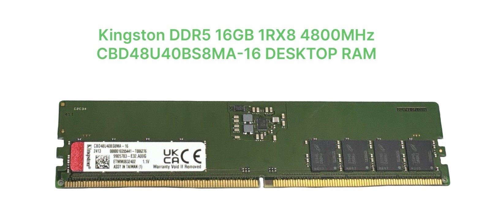 Kingston DDR5 16GB 1RX8 4800MHz CBD48U40BS8MA-16 DESKTOP RAM