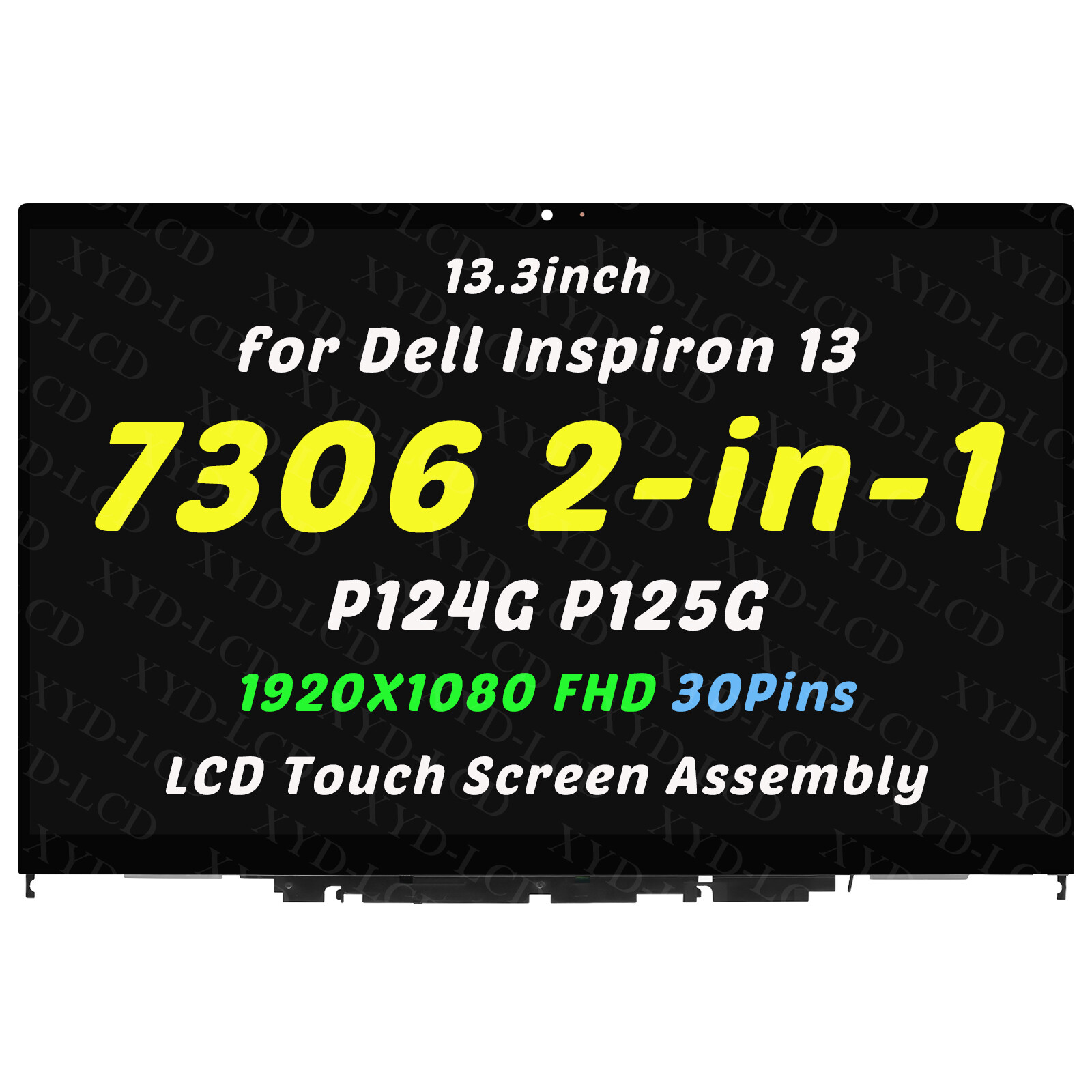 13.3in LCD Touch Screen Assembly FHD NE133FHM-N56 for Dell Inspiron 13 7306 2n1