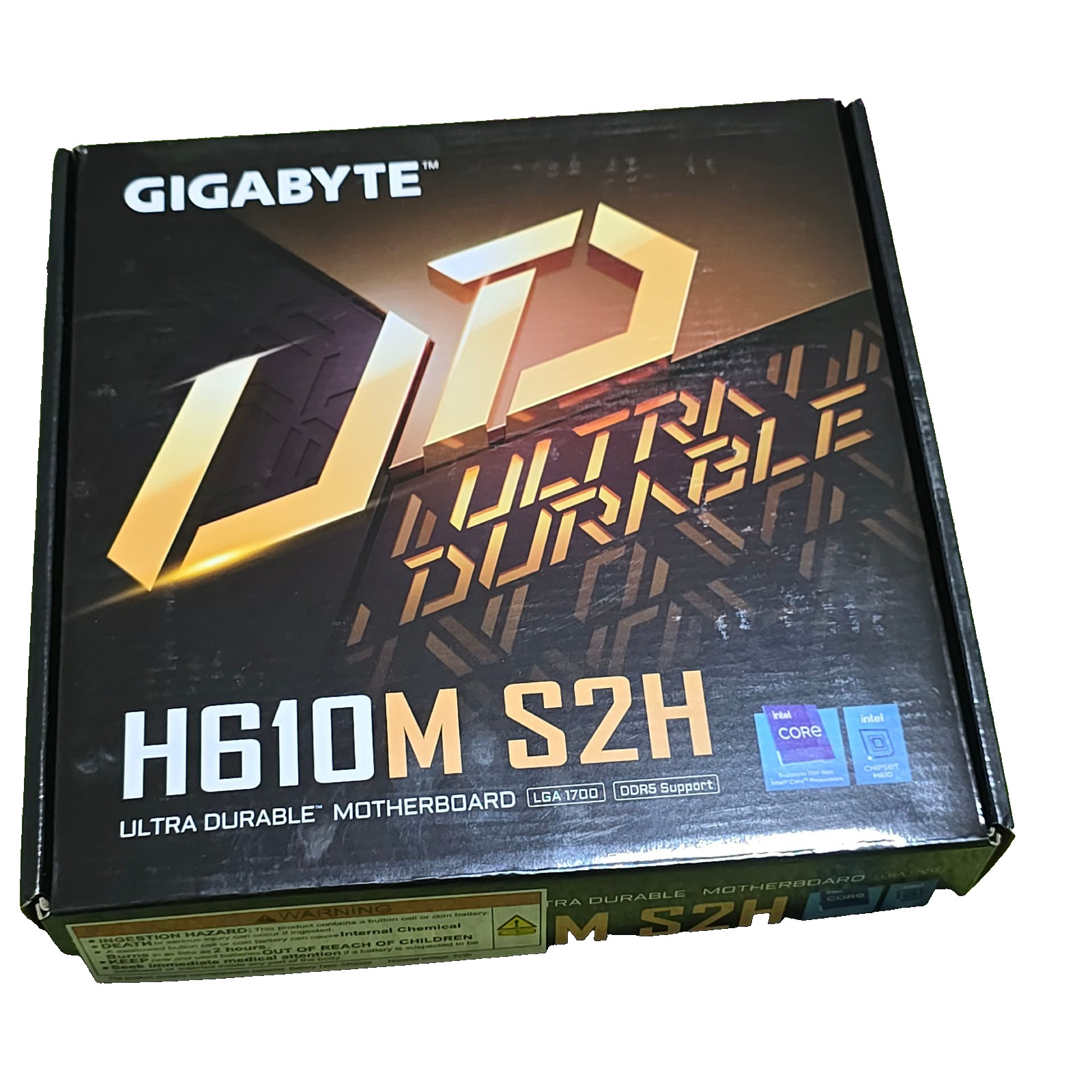 GIGABYTE H610M S2H DDR5 LGA 1700 MicroATX Intel Motherboard New Open Box