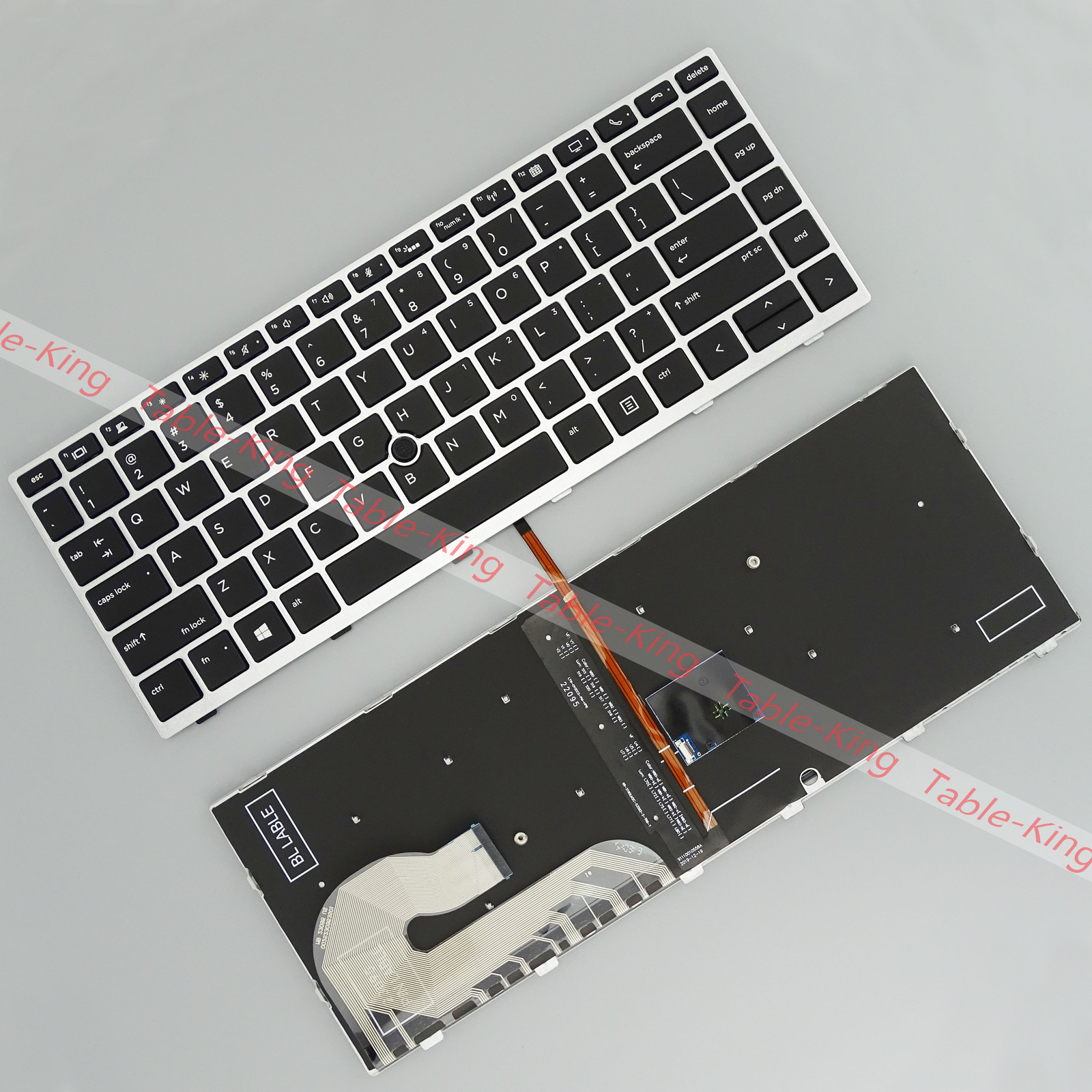 US Backlit Silver Keyboard for HP Elitebook 840 G5 G6 745 G6 L14378-001