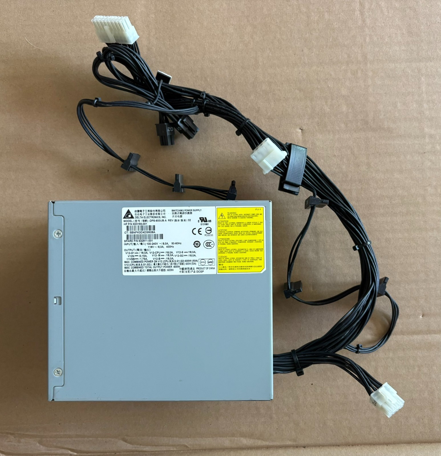 HP Z420 Workstation 600W Switching Power Supply DPS-600UB WORKING – FREE SHIP