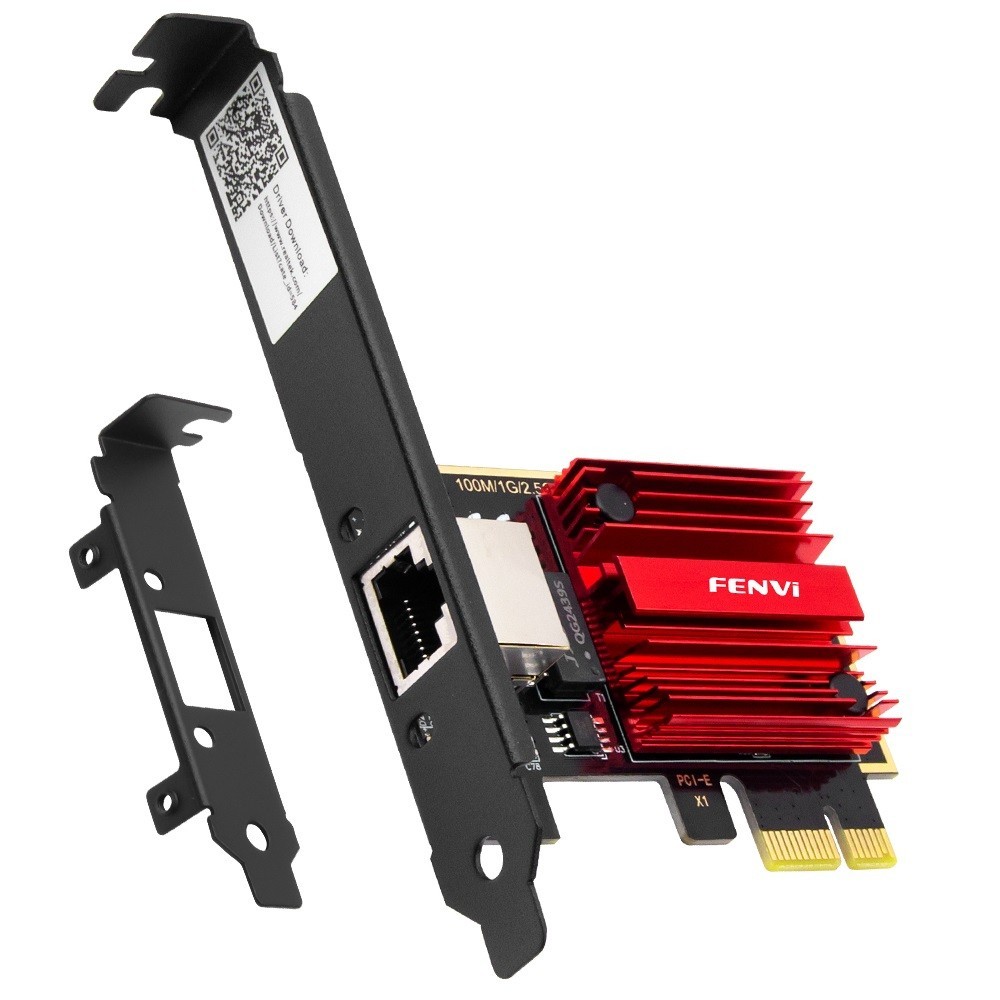 2.5G PCIe Ethernet Card RTL8125 2500Mbps RJ45 Gaming NIC Low-Profile Win/Linux