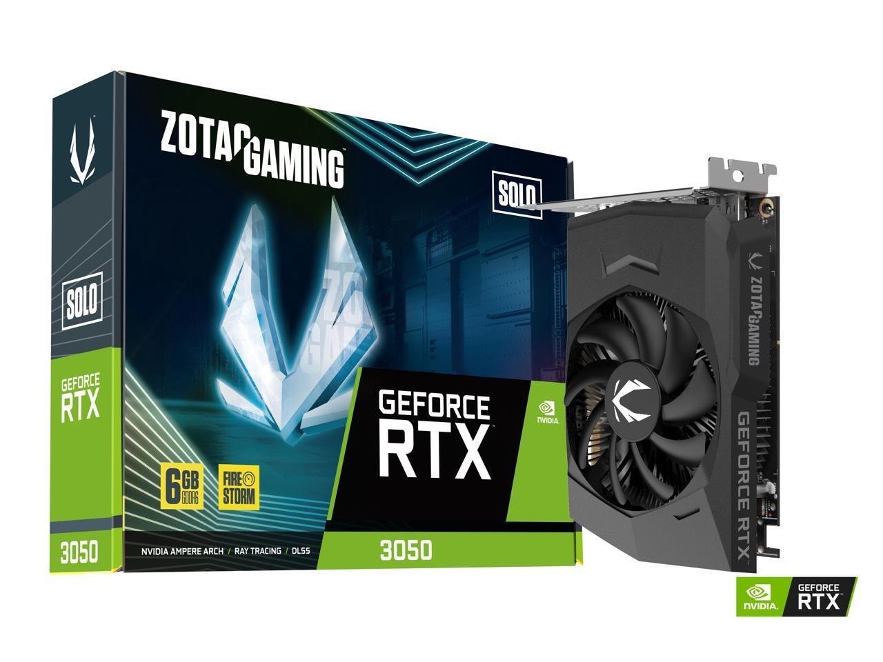 NEW ZOTAC Gaming Geforce RTX 3050 SOLO 6GB GDDR6 – RARE SINGLE FAN Graphics Card