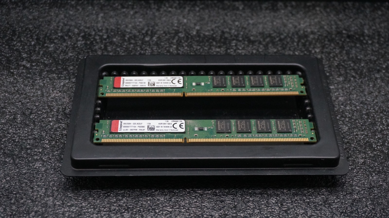 16GB (2 x 8GB) 1Rx8 PC3-12800U Low profile Desktop Memory- KVR16N11S8/4