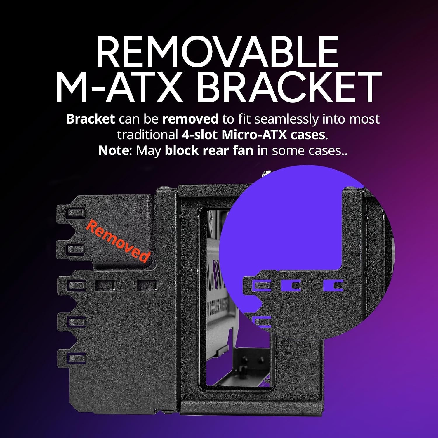 ATX Micro ATX Vertical GPU Holder, PCIe 4.0 Riser Cable